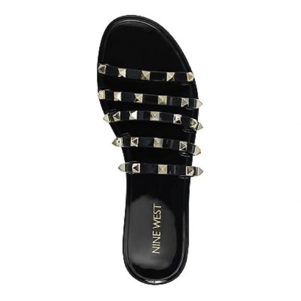 Nine West Charli Women's Jelly Sandals 10 Black
